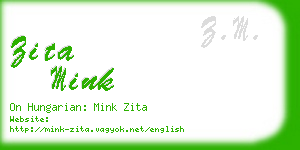 zita mink business card